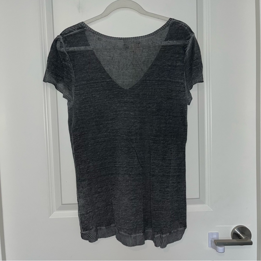Cloth & Stone Charcoal V-Neck Tee - Picture 4 of 4